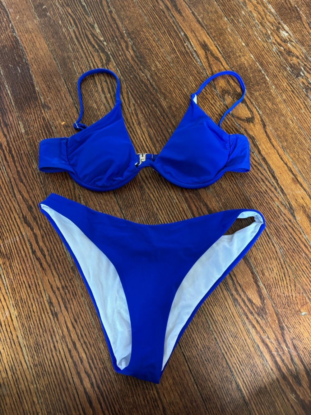 SHEIN Royal Blue Underwire Bikini Set
